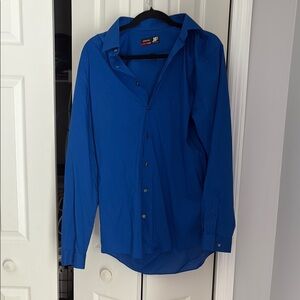 JF J.Ferrar Royal Blue Stretch Shirt